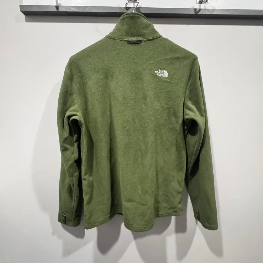 The North Face TKA Glacier Full-Zip Fleece‎ Mens M Green A9DQ Excellent Zip-In